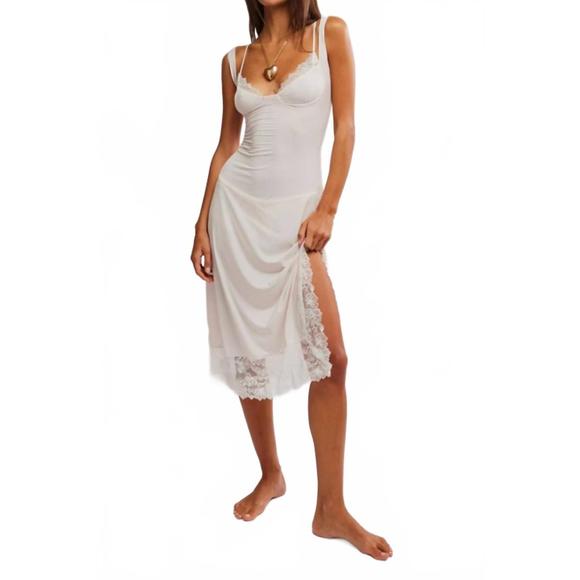 NEW FREE PEOPLE party crasher midi dress in mauve - Picture 1 of 3
